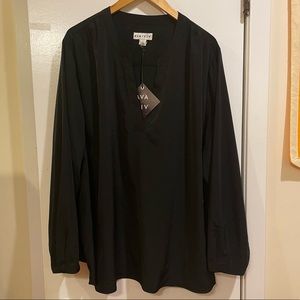 Ava & Viv Dot Print Dressy Pullover Top